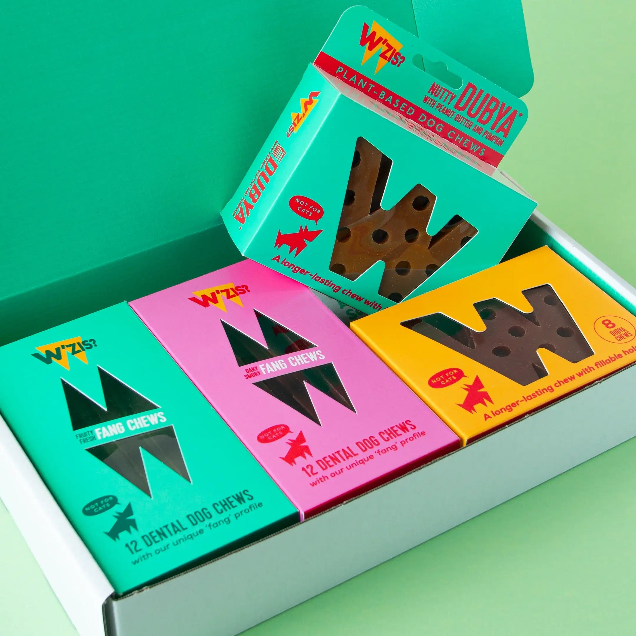 W'ZIS dog chews for dental care and keeping dogs occupied