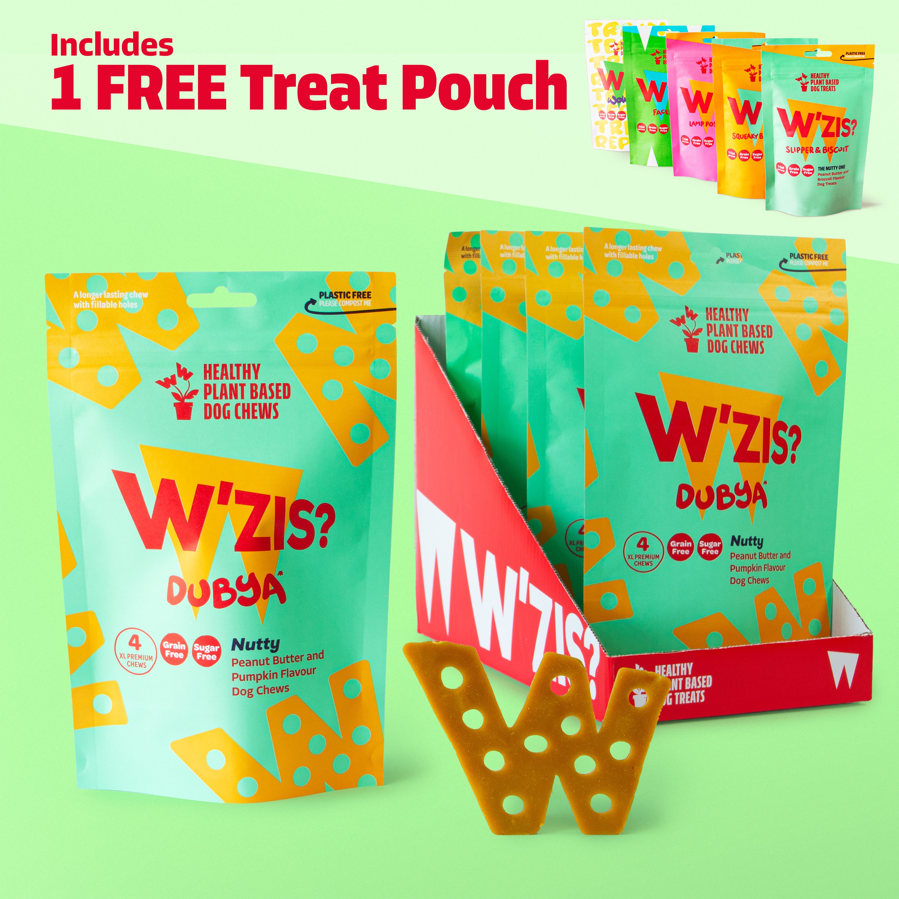 Chew Pouch Bundle – 4pk plus 1 Free Treat Pouch