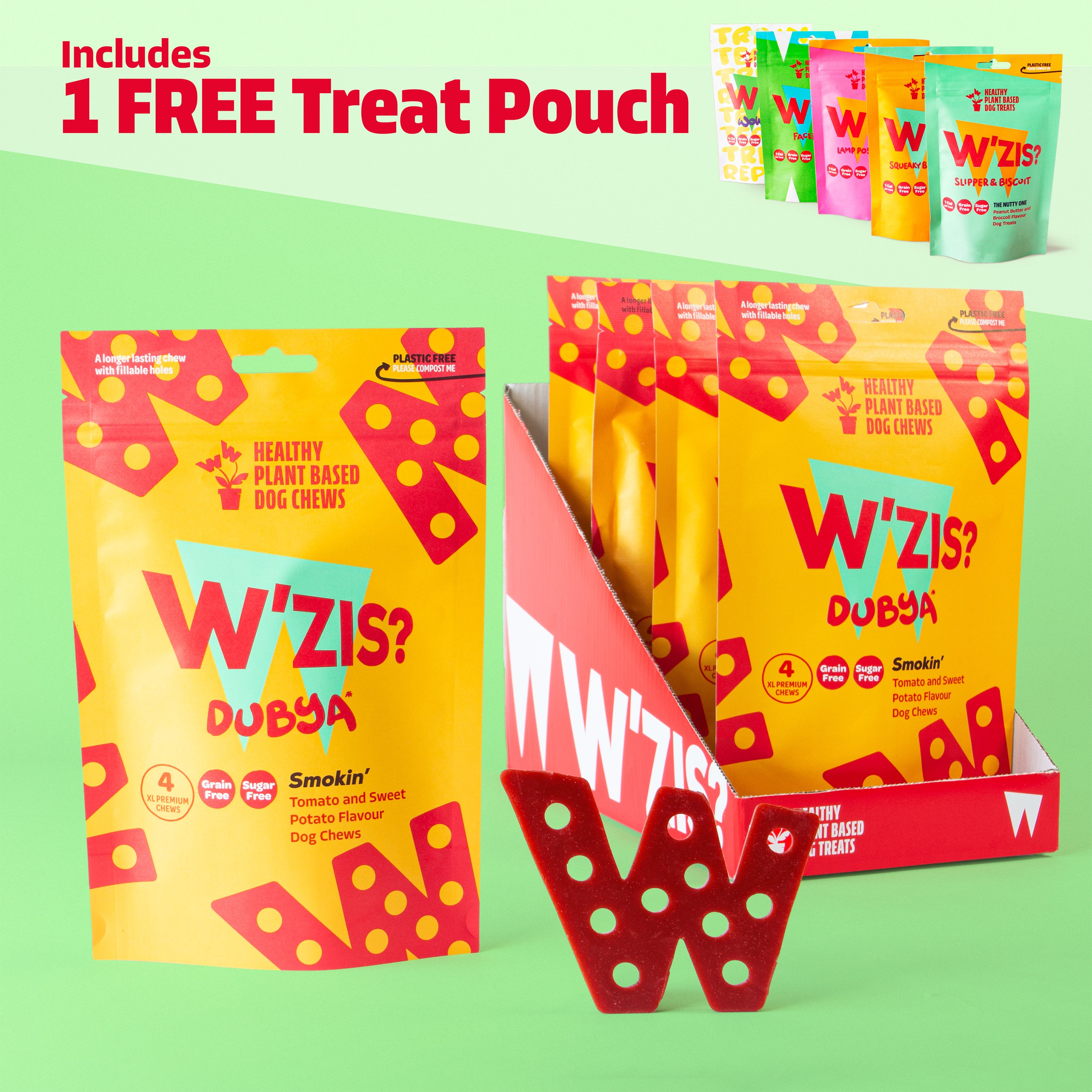 Chew Pouch Bundle – 4pk plus 1 Free Treat Pouch