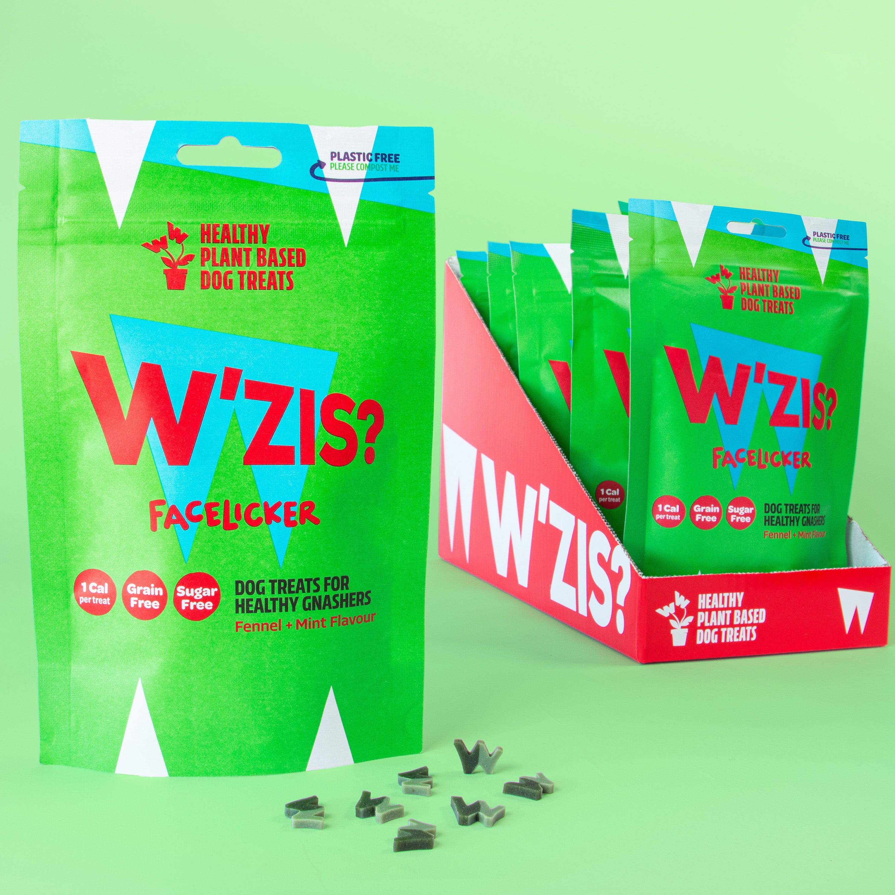 5 pouches of Facelicker Dog Treats