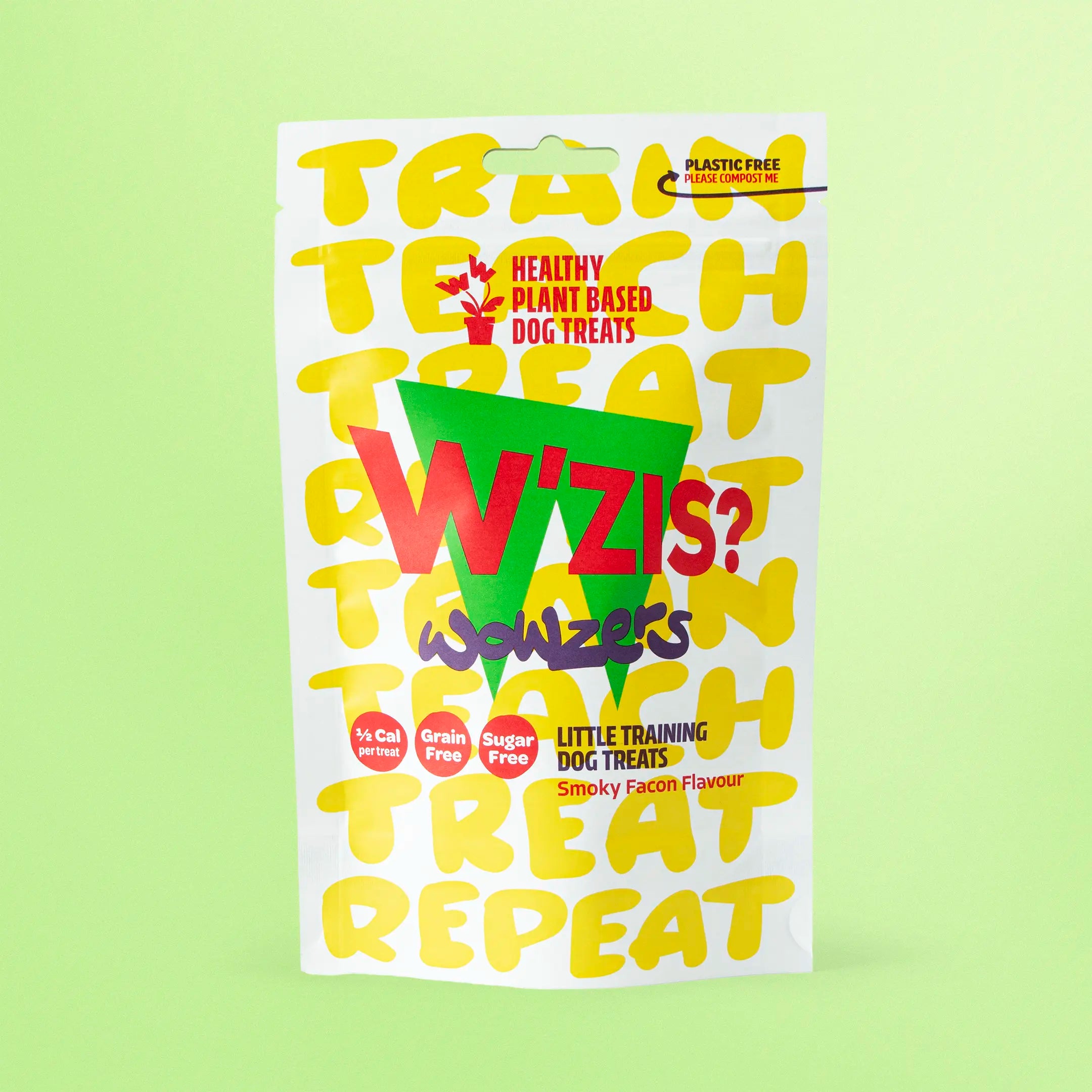 W’ZIS 1/2 calorie training dog treats pouch front