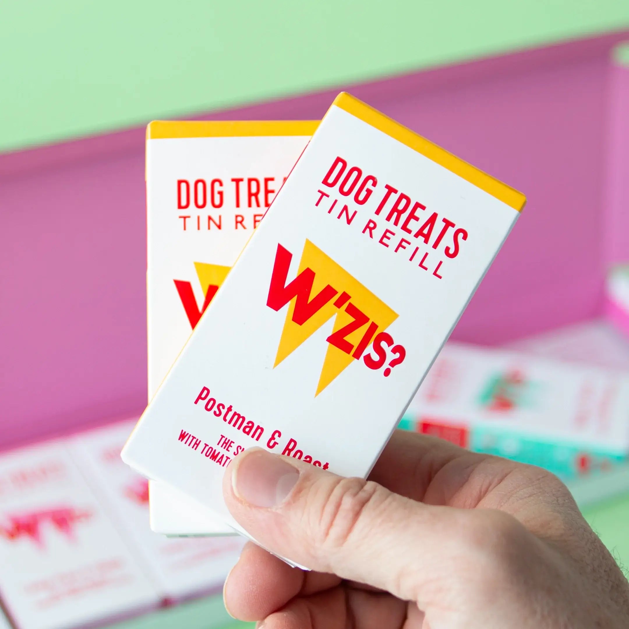Smoky flavour W'ZIS dog treat refills in a 6-pack bundle