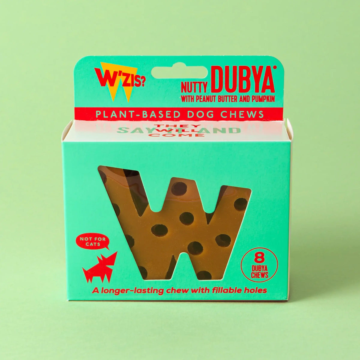 Dubya Long Lasting Peanut Dog Chew | Low calorie, Grain free