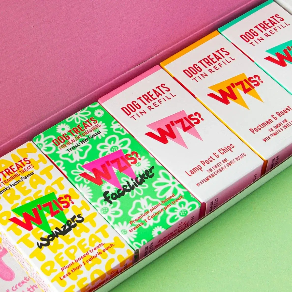 W'ZIS Sample Box with 5 flavours of vegan, grain-free dog treats