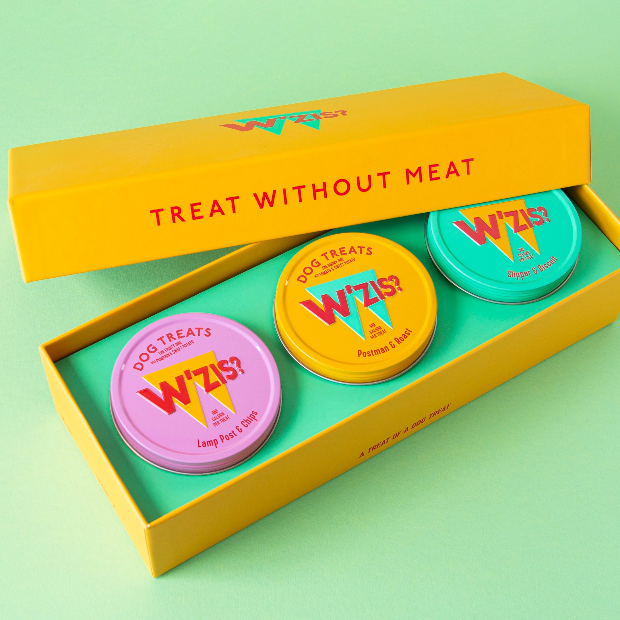 Plant-based W'ZIS Triple Tin Gift Box for dogs